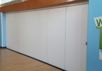Closed Sliding Wall to close Canteen